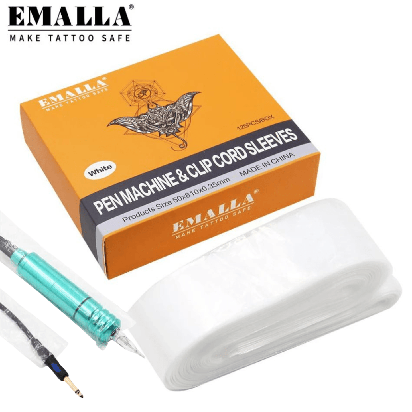 Pen Clip Cord Sleeves Claires (125) - Lucifer Tattoo Supply