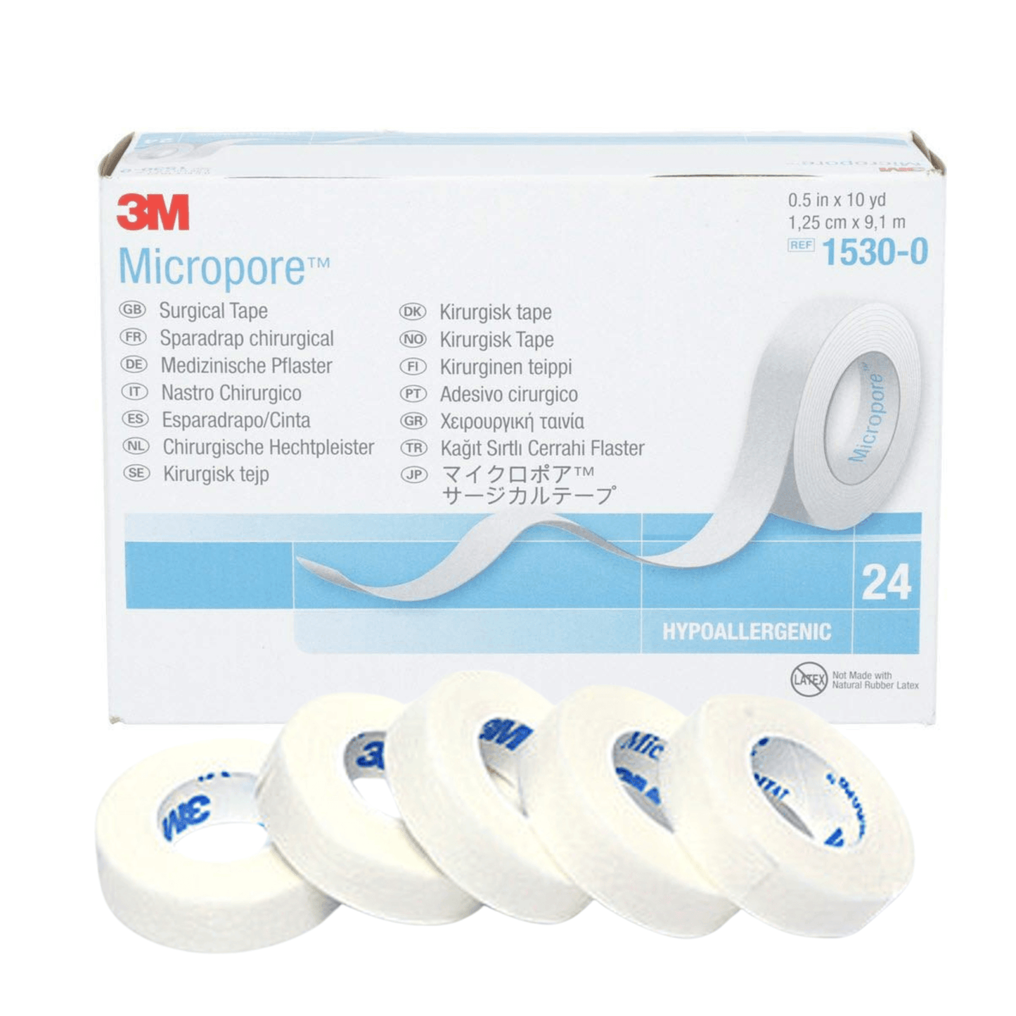 Diachylon Micropore Papier 1/2 de 3M (24) - Lucifer Tattoo Supply