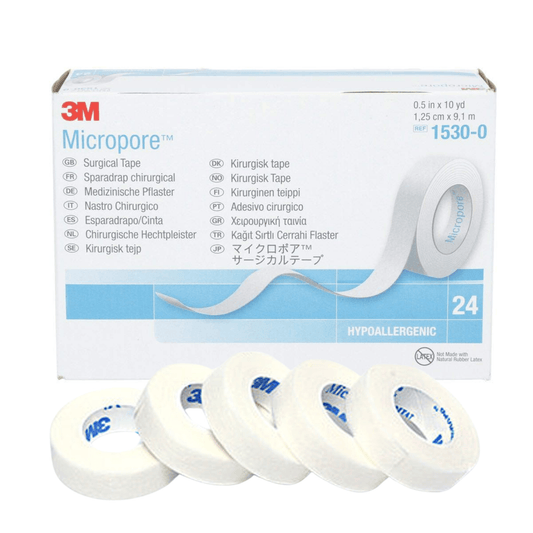 Diachylon Micropore Papier 1/2 de 3M (24) - Lucifer Tattoo Supply