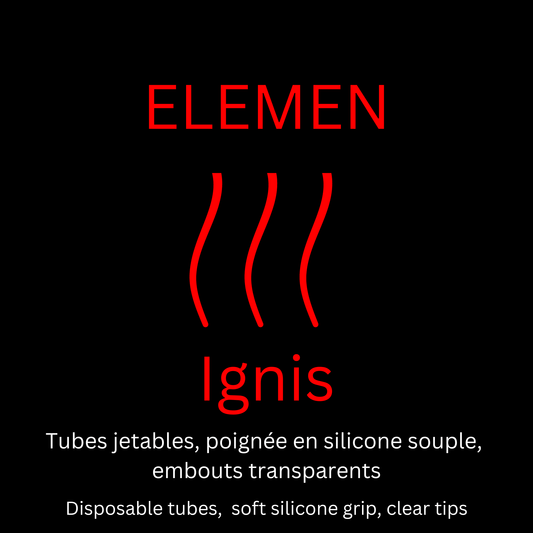 Tubes Flat Fermé 30mm de ELEMEN (20) - Lucifer Tattoo Supply