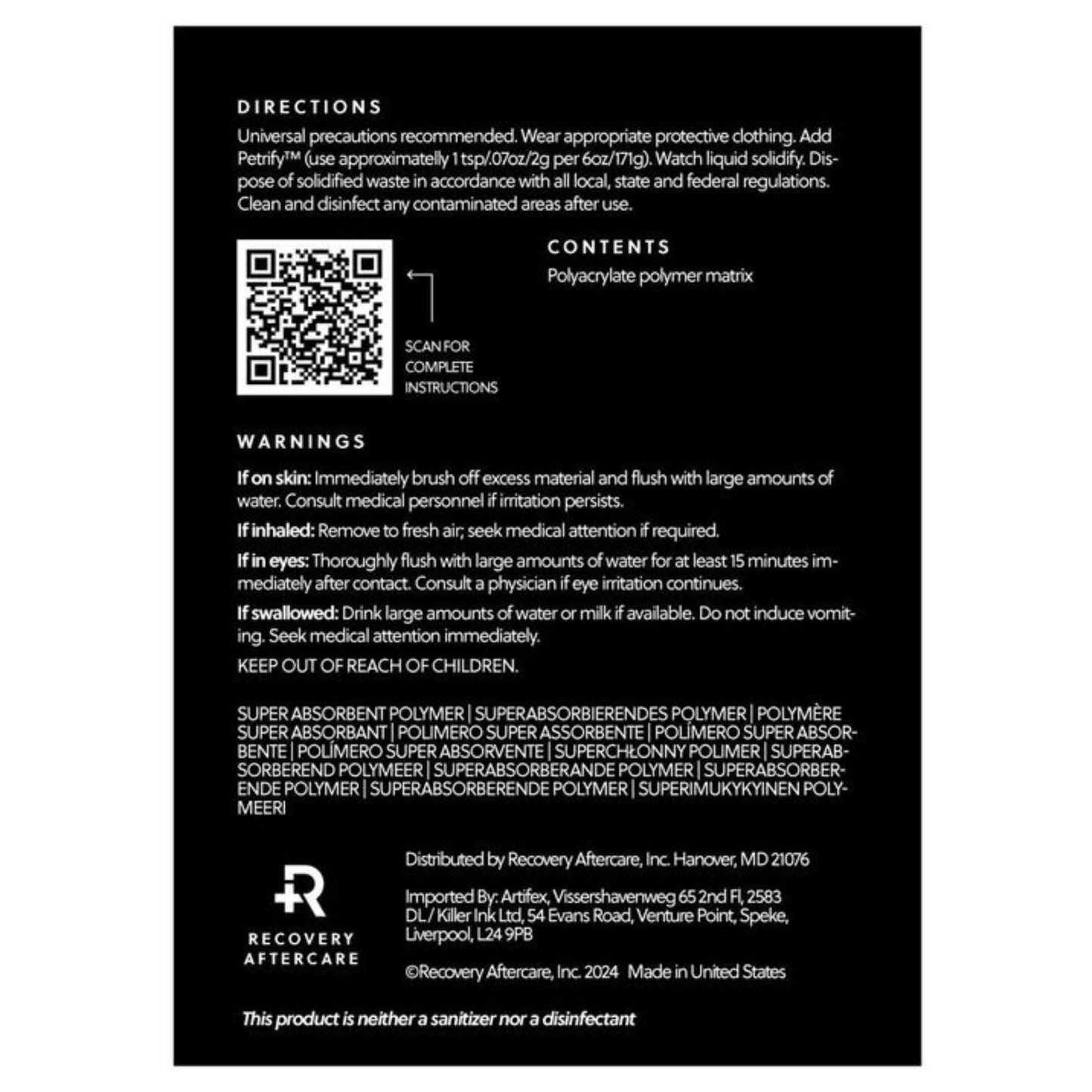 Petrify Ink Sponge Solidifying Liquid 6oz